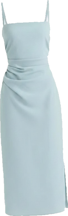 Sky-blue slip dress