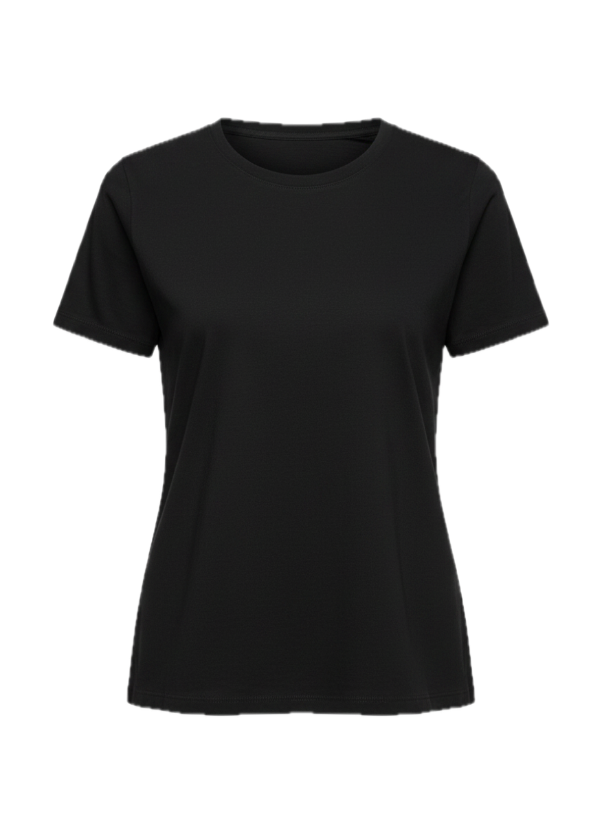Black cotton tee